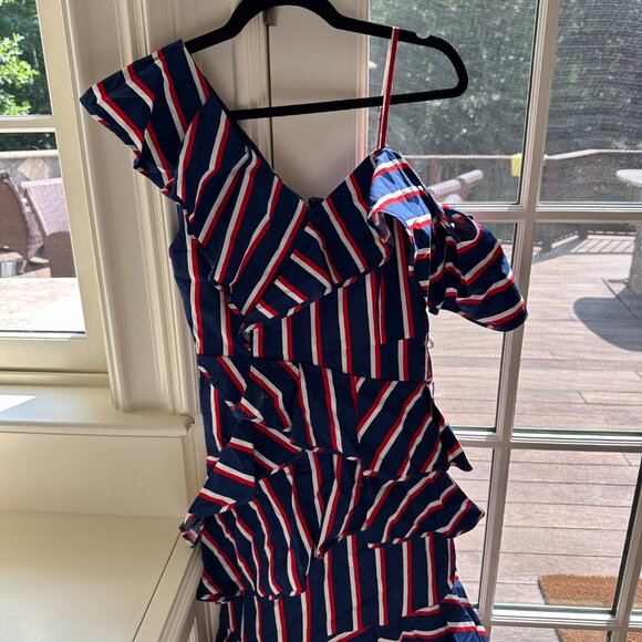 Alice + Olivia Collegiate Striped Dress - Picture 3 of 7